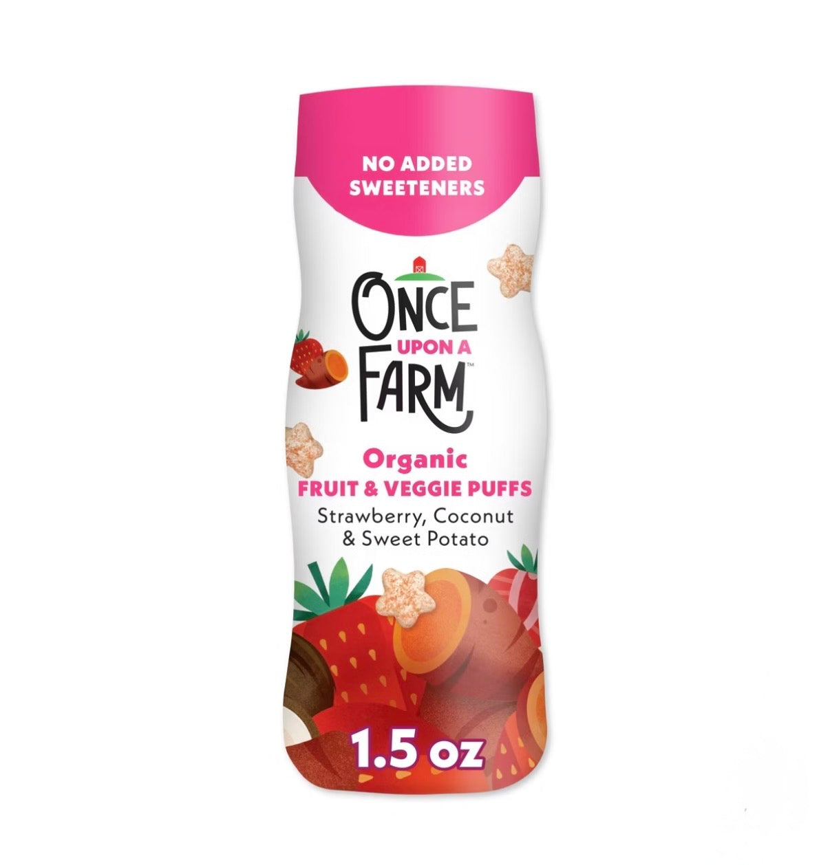 Once Upon a Farm — Fruit & Veggie Puffs Strawberry Sweet Potato Coconut 1.5oz