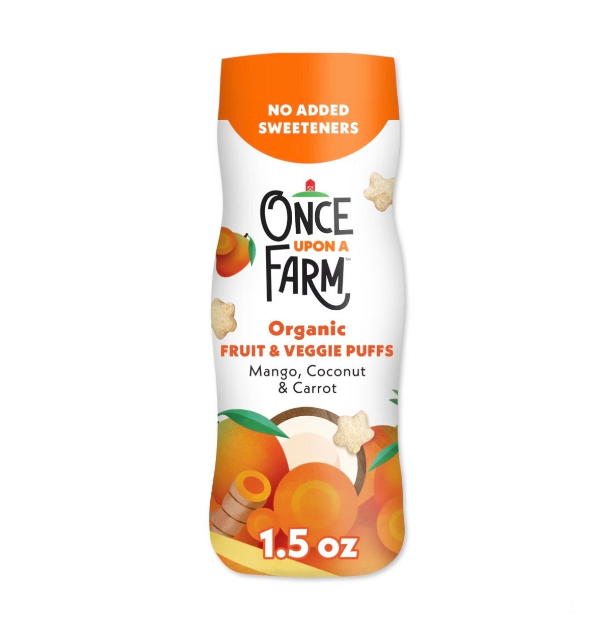 Once Upon a Farm — Fruit & Veggie Puffs Mango Coconut Carrot 1.5oz