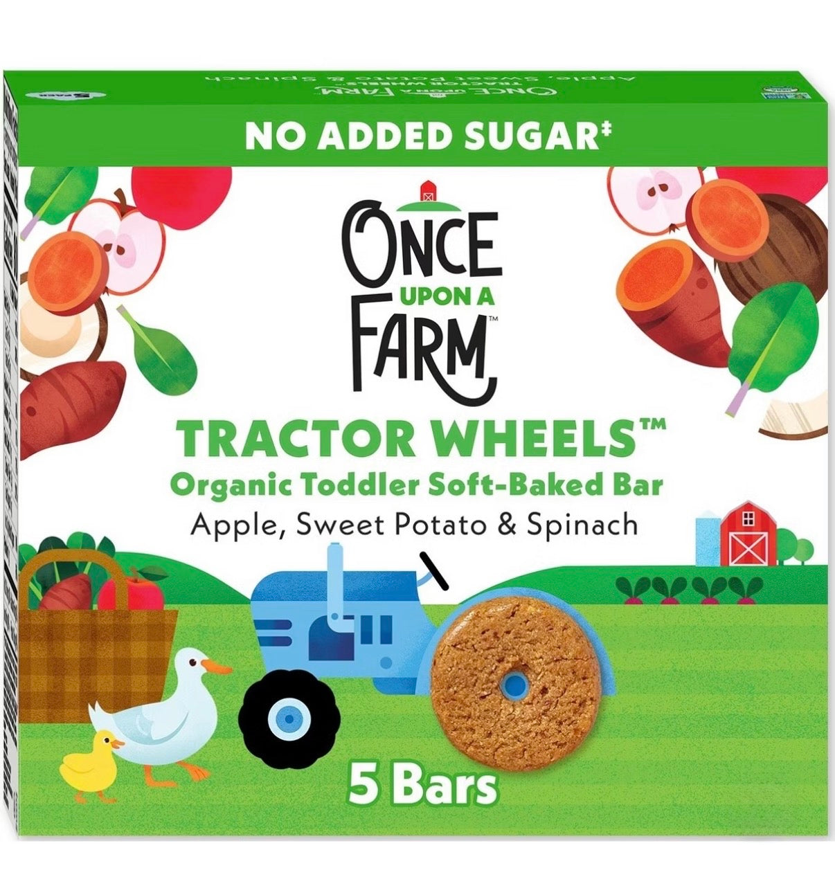 Once Upon a Farm — Tractor Wheels Apple Sweet Potato Spinach 3.35oz