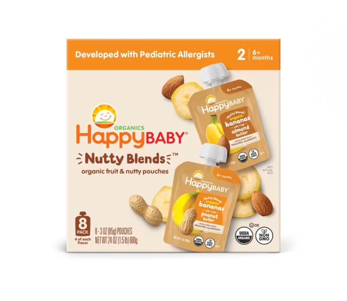 Happy Baby Organic — Nutty Blends Variety Pack 8ct