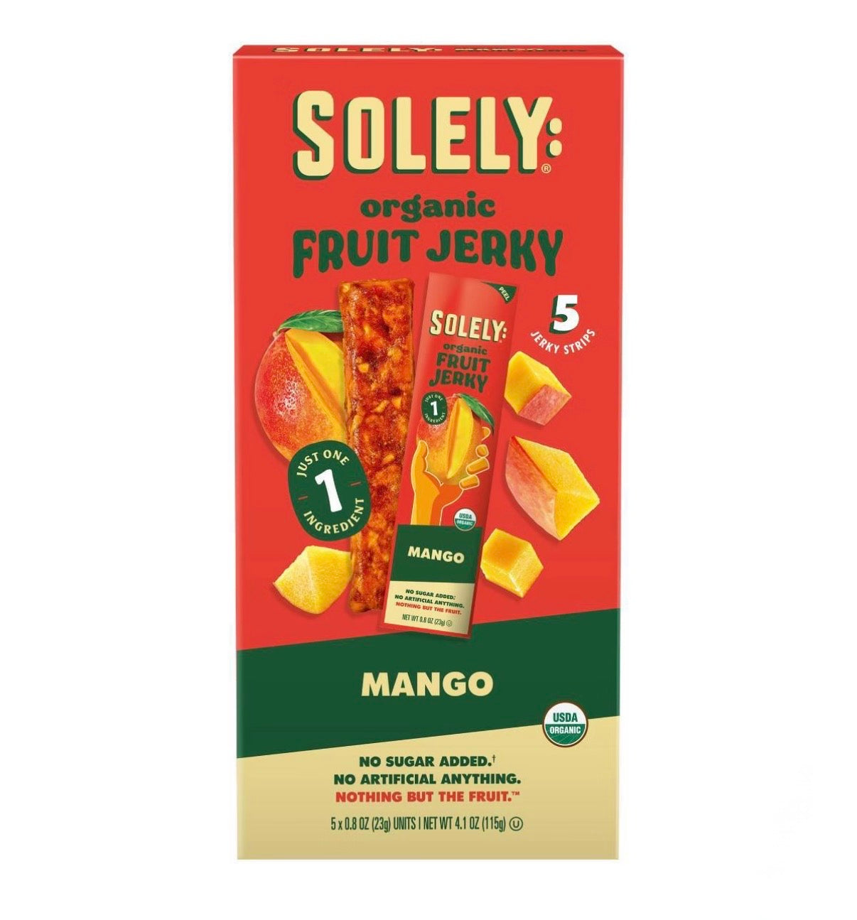 Solely — Mango Fruit Snack Jerky 4.1oz/5ct