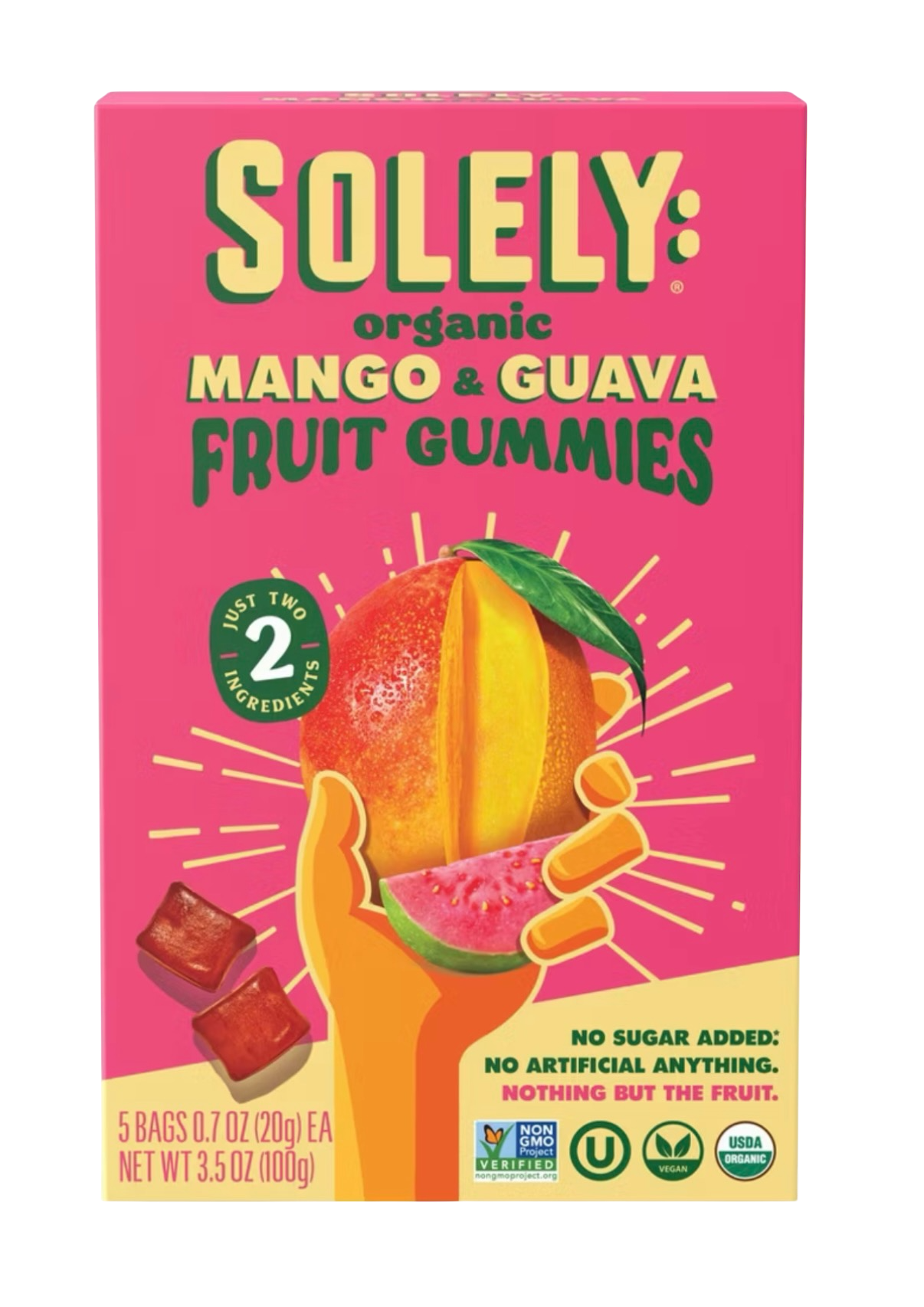 Solely — Organic Mango & Guava Fruit Gummies 3.5oz